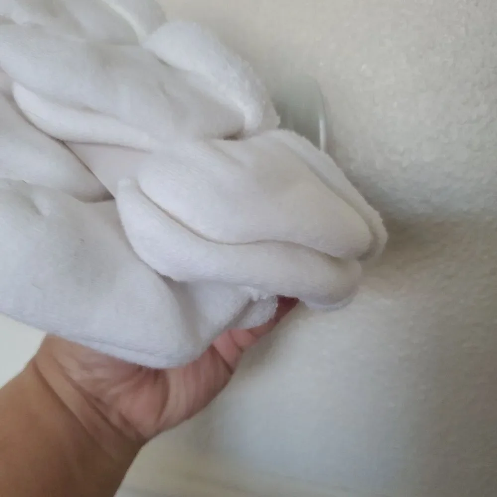 Gerber Baby White Socks Boys & Girls Plush 6 Pack Size 0-3 Months Organic Cotton